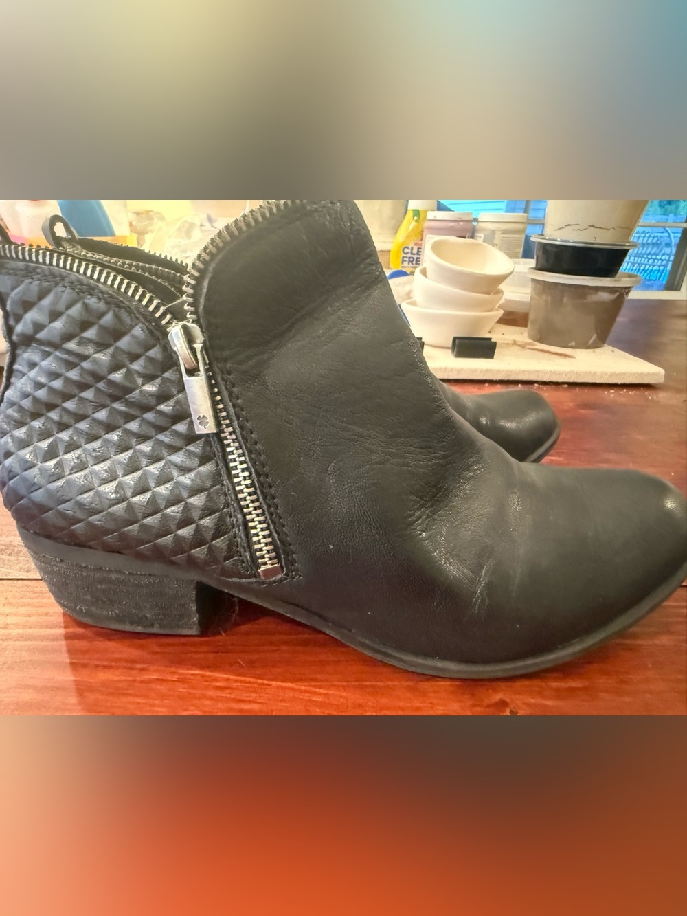 Lucky Brand zipper booties